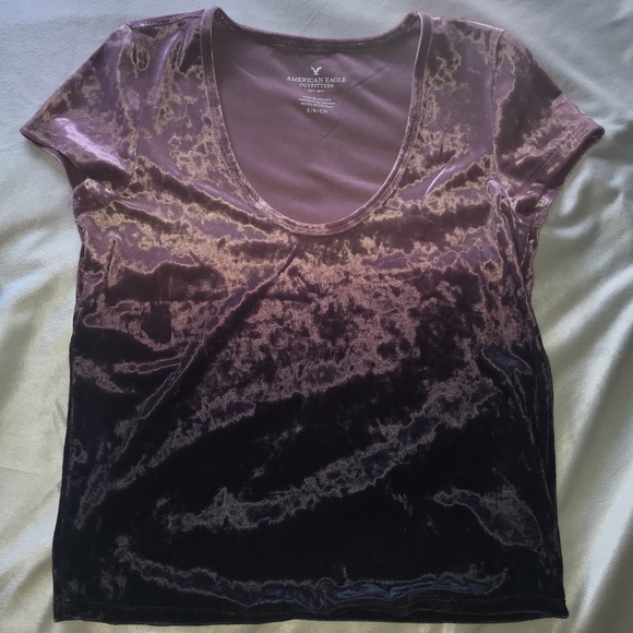 American Eagle Velvet Ombré T-Shirt - Picture 1 of 1